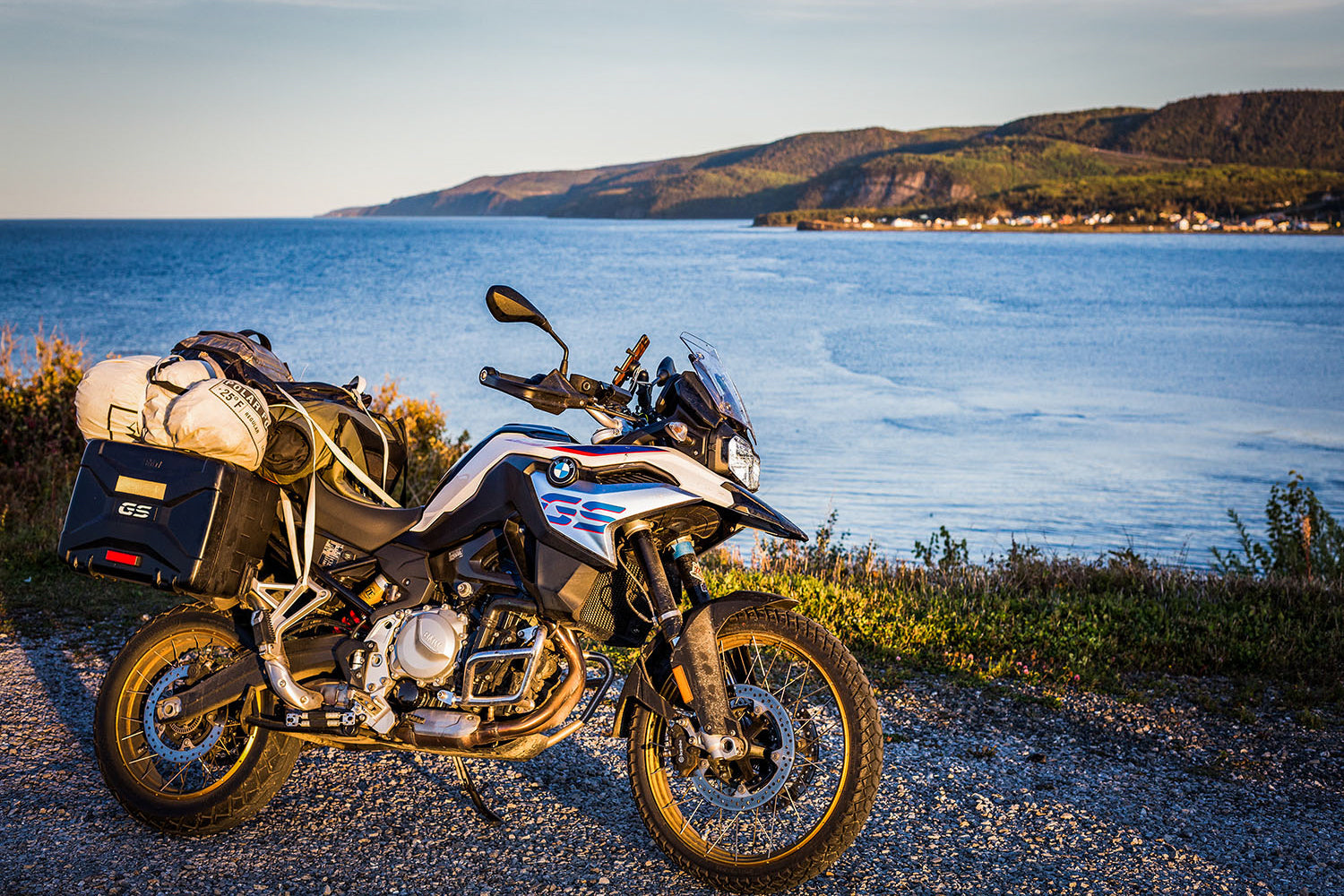 BMW GS along the coast