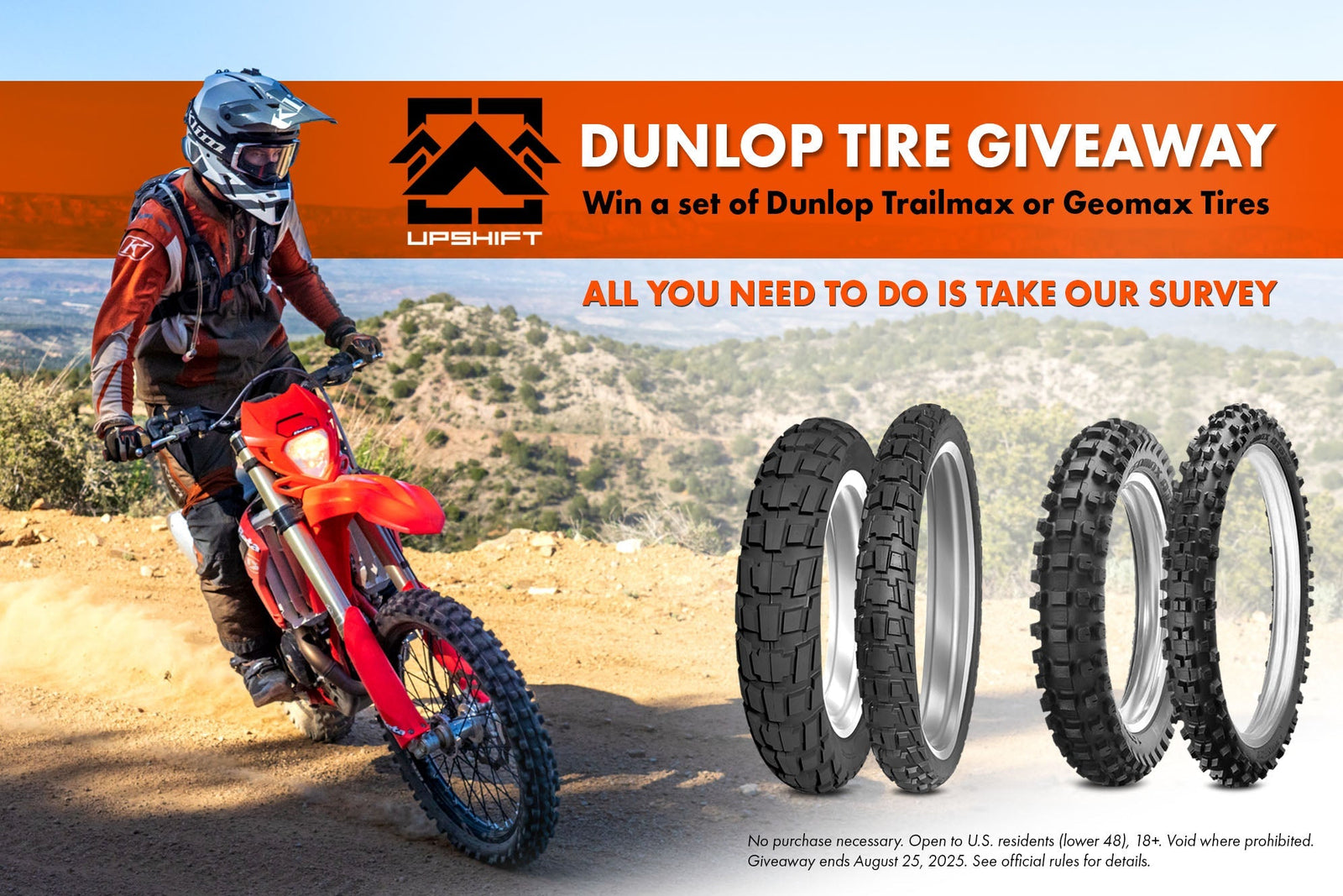 ENTER TO WIN A SET OF DUNLOP TIRES