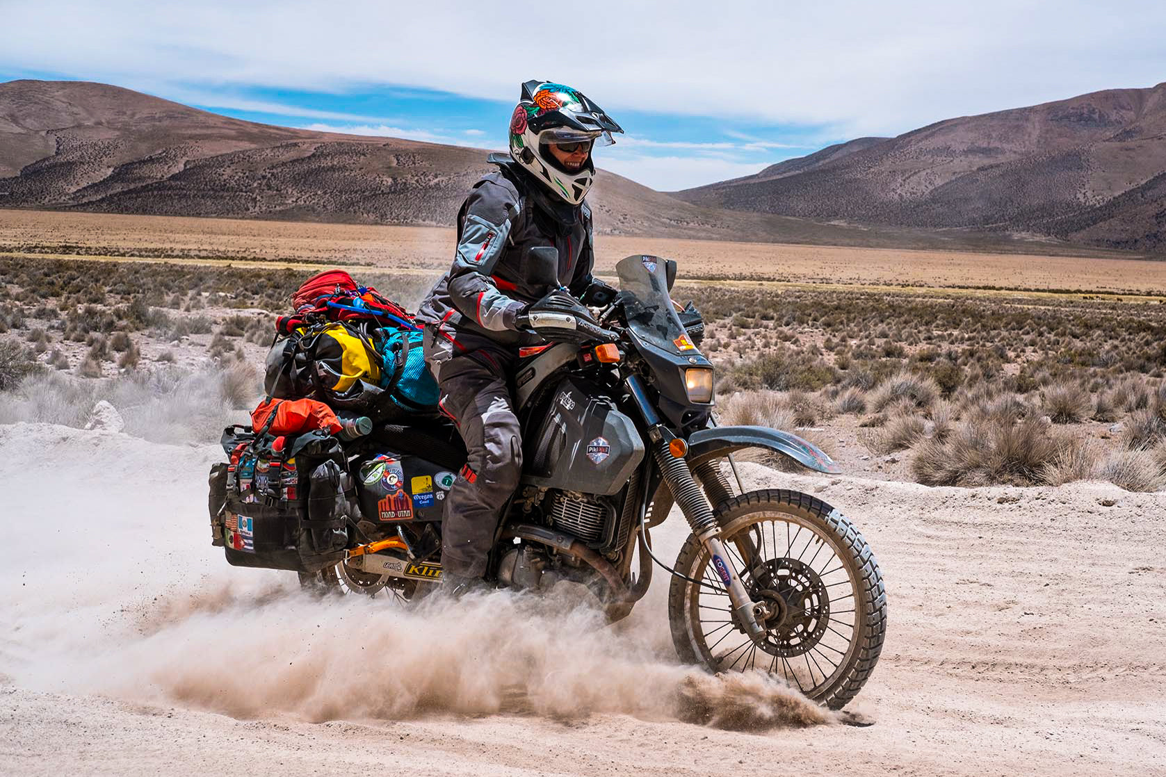 Motorcycle in the Atacama Desert
