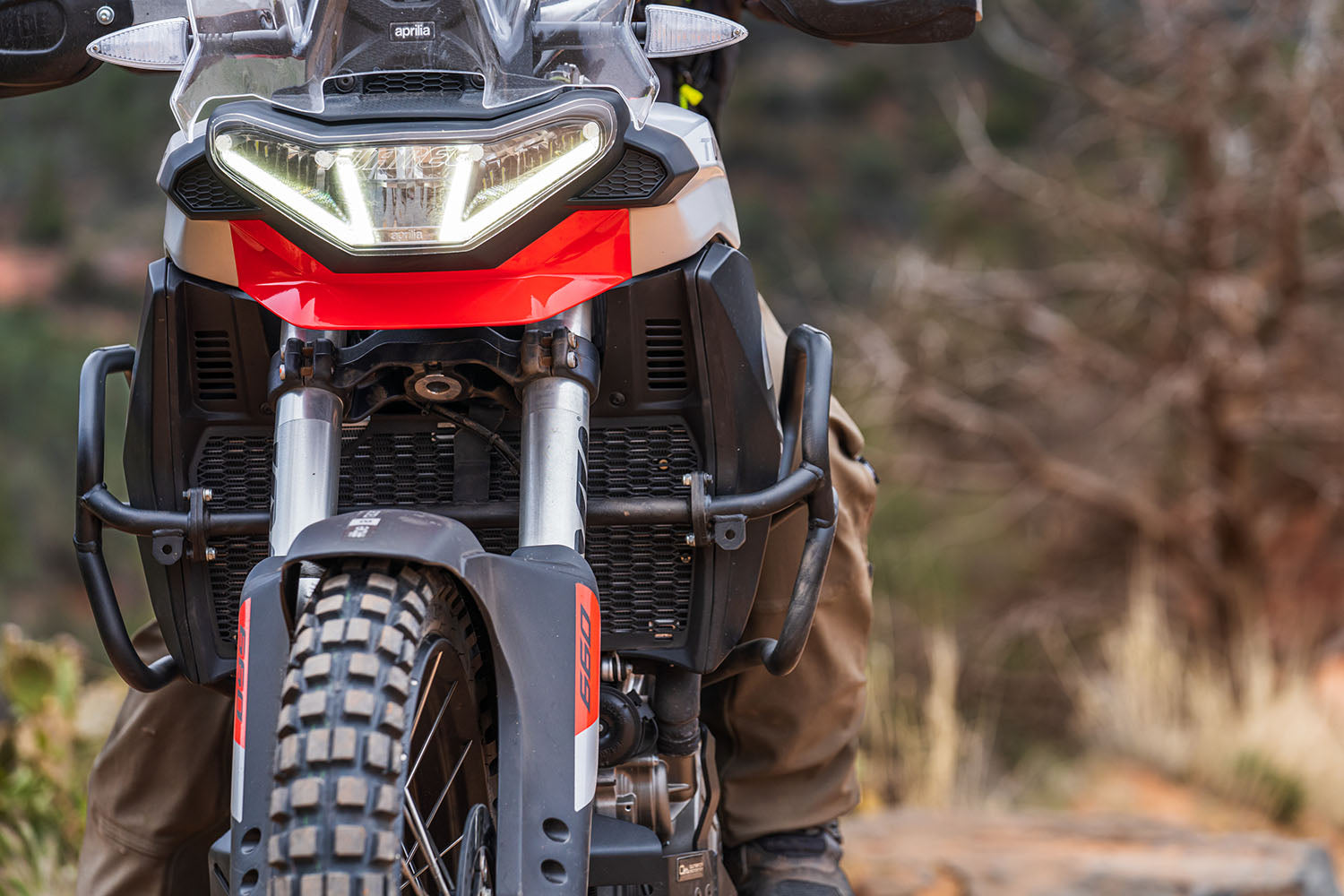 OUTBACK MOTORTEK CRASH BARS ON APRILLIA TUAREG