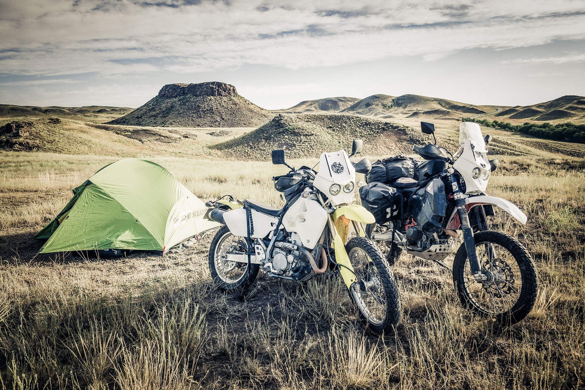 Motorcycle riding in Mongolia