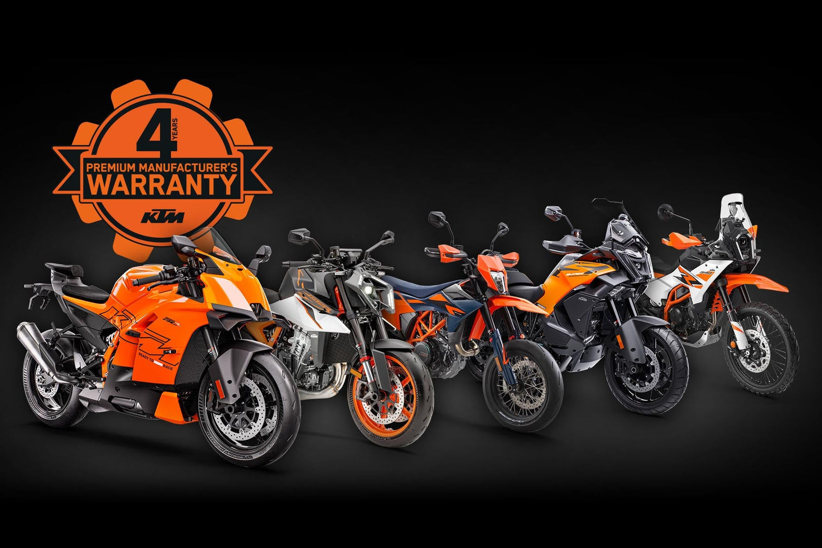 KTM’S PREMIUM MANUFACTURER’S WARRANTY EXTENDS FOUR-YEAR COVERAGE FOR 2025 MOTORCYCLES