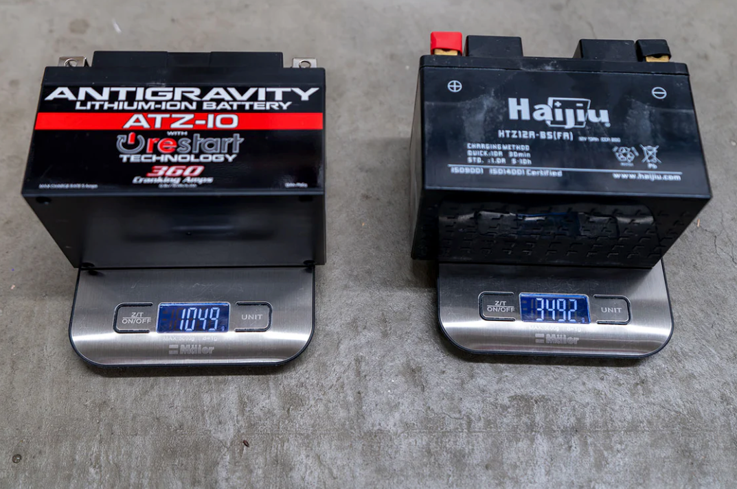 LITHIUM BATTERY WEIGHT COMPARISON
