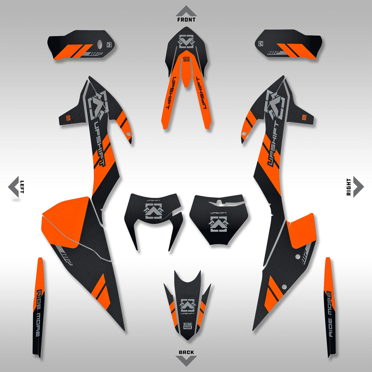 2020 - 2023  EXC-F, XC, XC-W ORANGE / BLACK GRAPHICS KIT