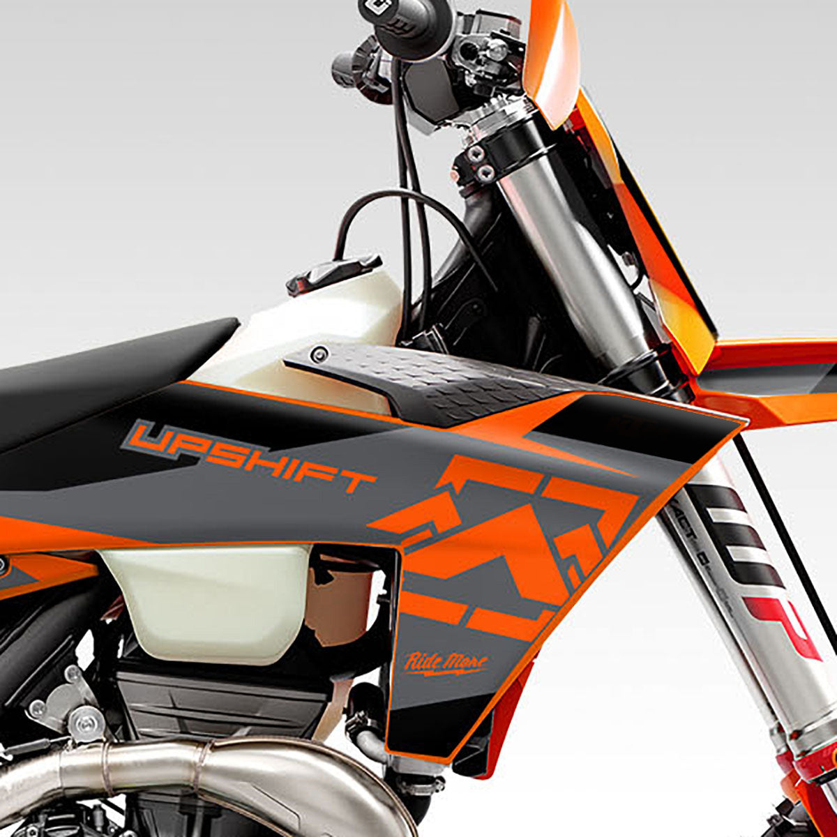 2023 - 2025 EXC, XC, XC-F GRAPHICS KIT - STRATUS ORANGE / GRAY