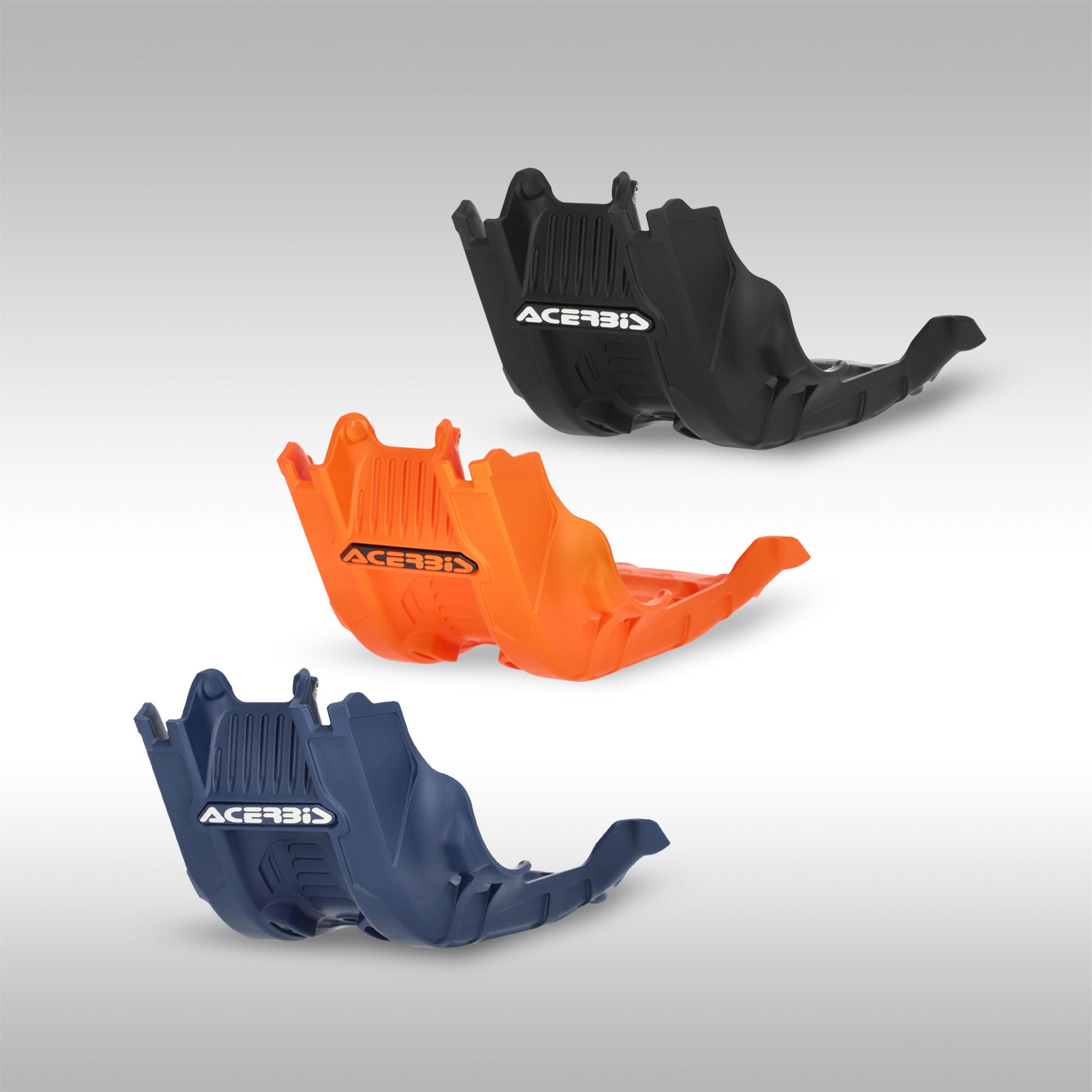 Acerbis Glide Plate – Black/Orange Polypropylene Skid Plate For Motorcycle Engine Protection