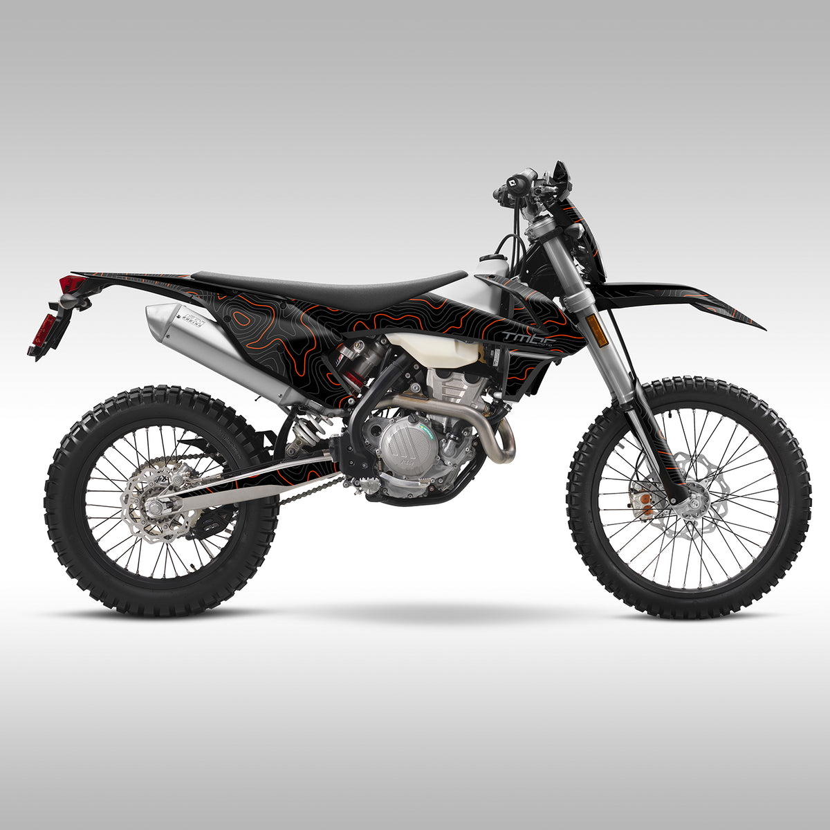 2017 - 2019 EXC-F / XC-W - BLACK TOPO GRAPHICS KIT