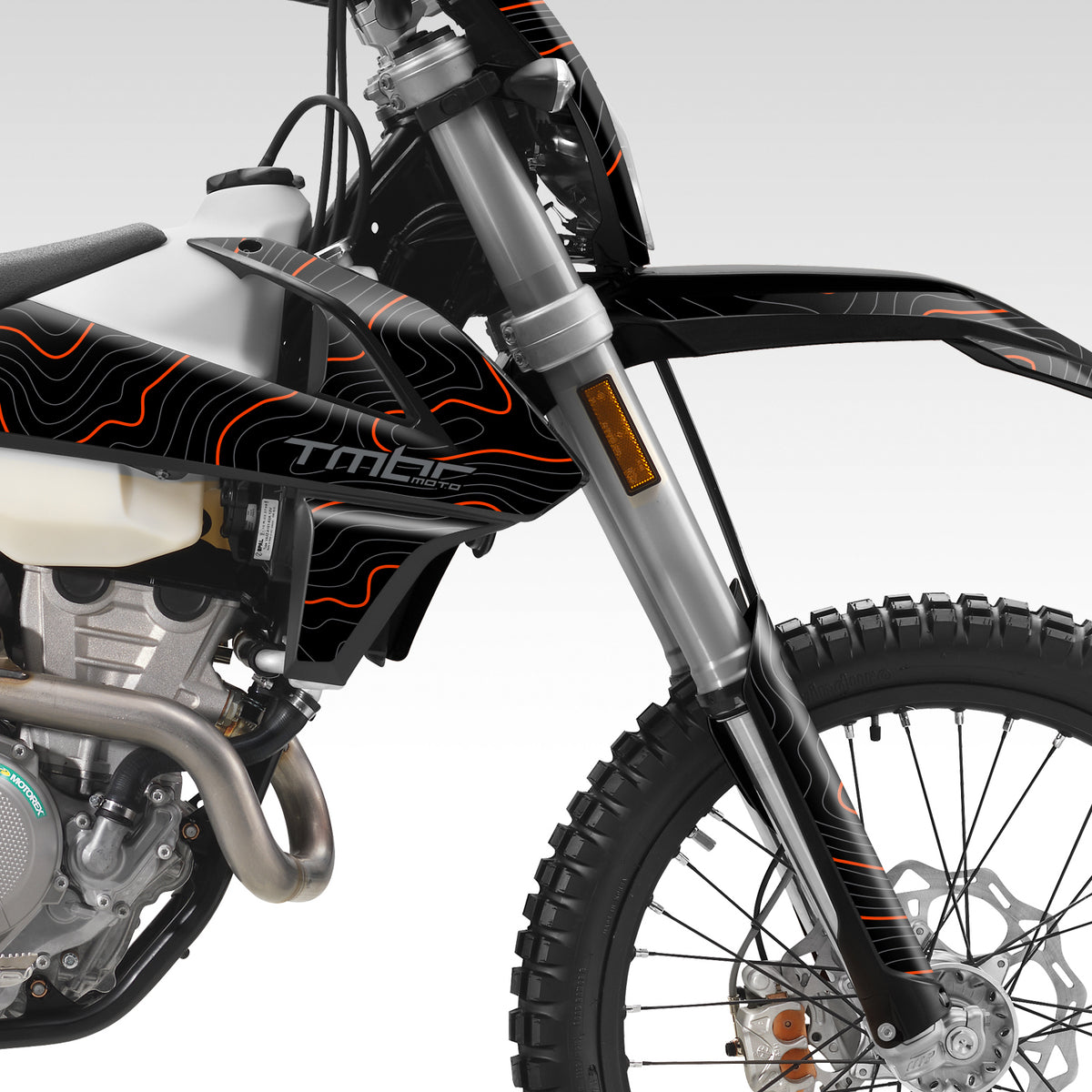 2017 - 2019 EXC-F / XC-W - BLACK TOPO GRAPHICS KIT