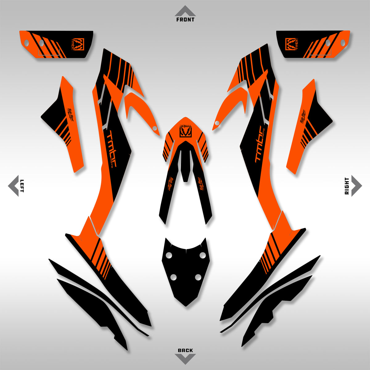 2019 - 2022  790 / 890 ADVENTURE - ORANGE / BLACK - GRAPHICS KIT