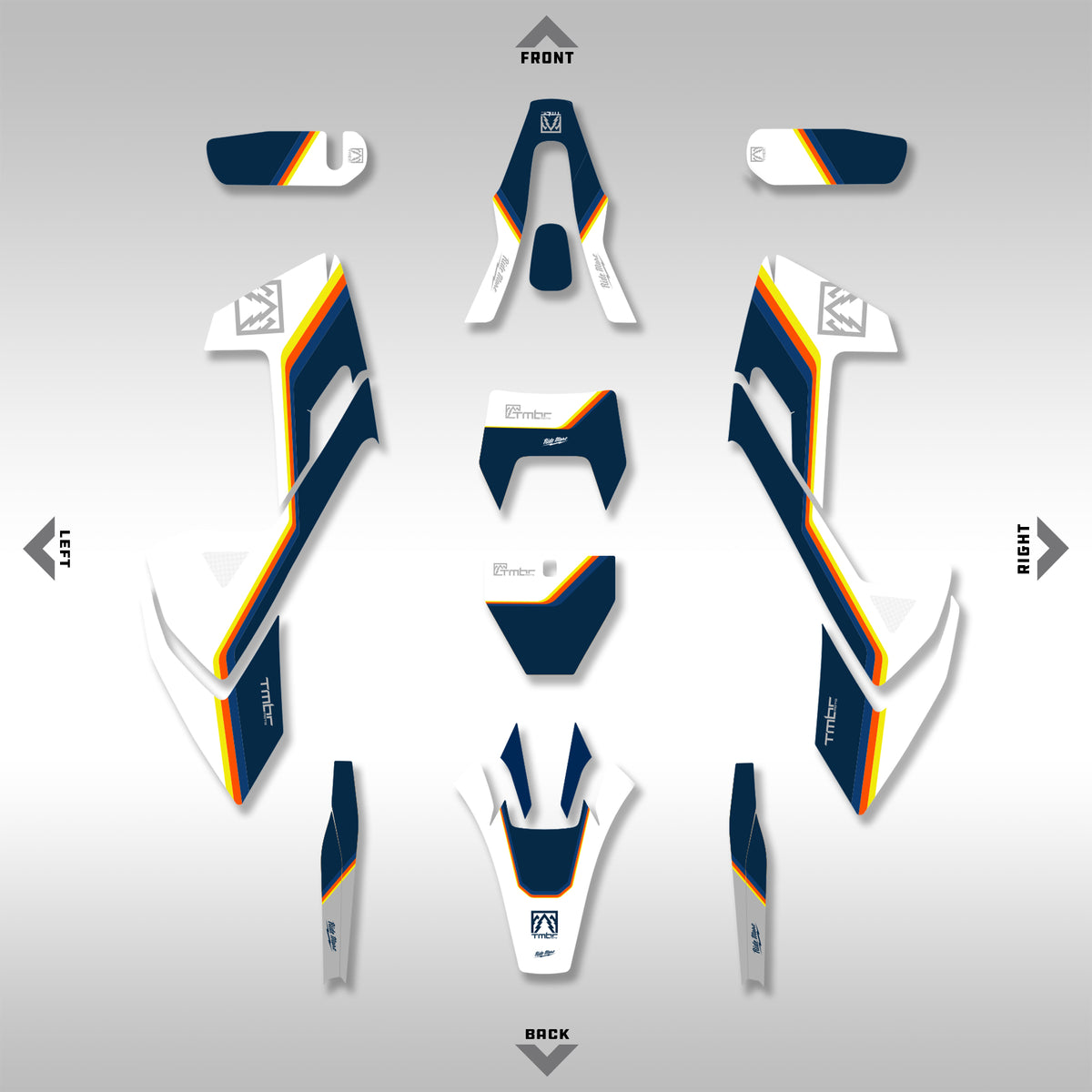 2017 - 2019 HUSQ FE, TE - RETRO - GRAPHICS KIT