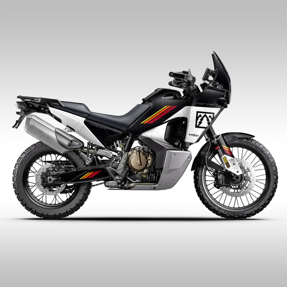 GRAPHICS KIT - 2022–2025 HUSQVARNA NORDEN 901 - BLACK SPLIT TOPO