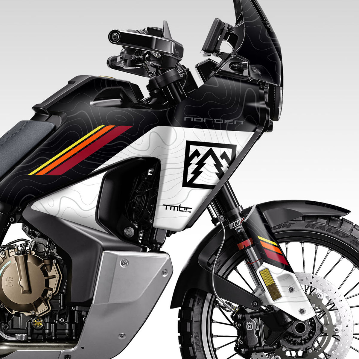 GRAPHICS KIT - 2022–2025 HUSQVARNA NORDEN 901 - BLACK SPLIT TOPO