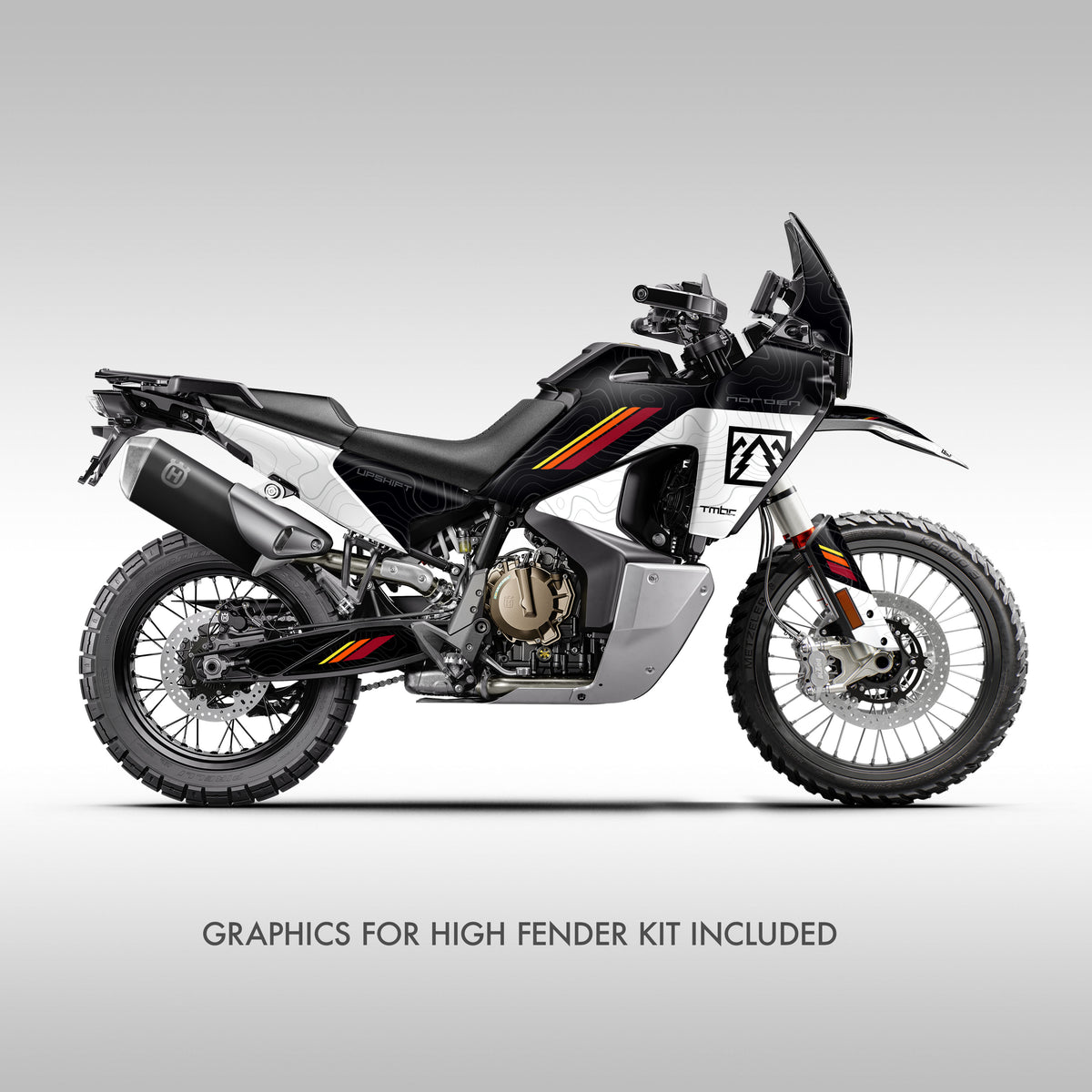 GRAPHICS KIT - 2022–2025 HUSQVARNA NORDEN 901 - BLACK SPLIT TOPO