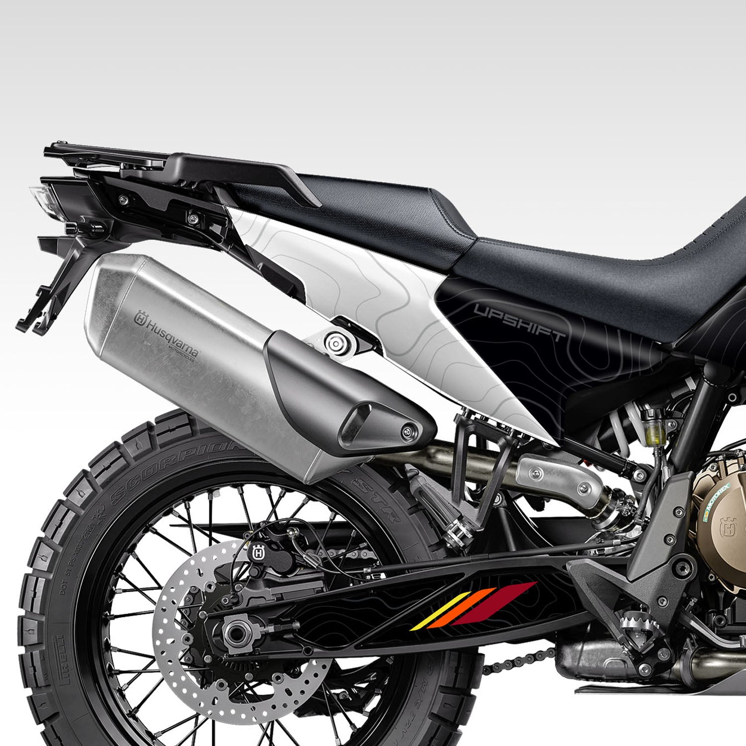 GRAPHICS KIT - 2022–2025 HUSQVARNA NORDEN 901 - BLACK SPLIT TOPO