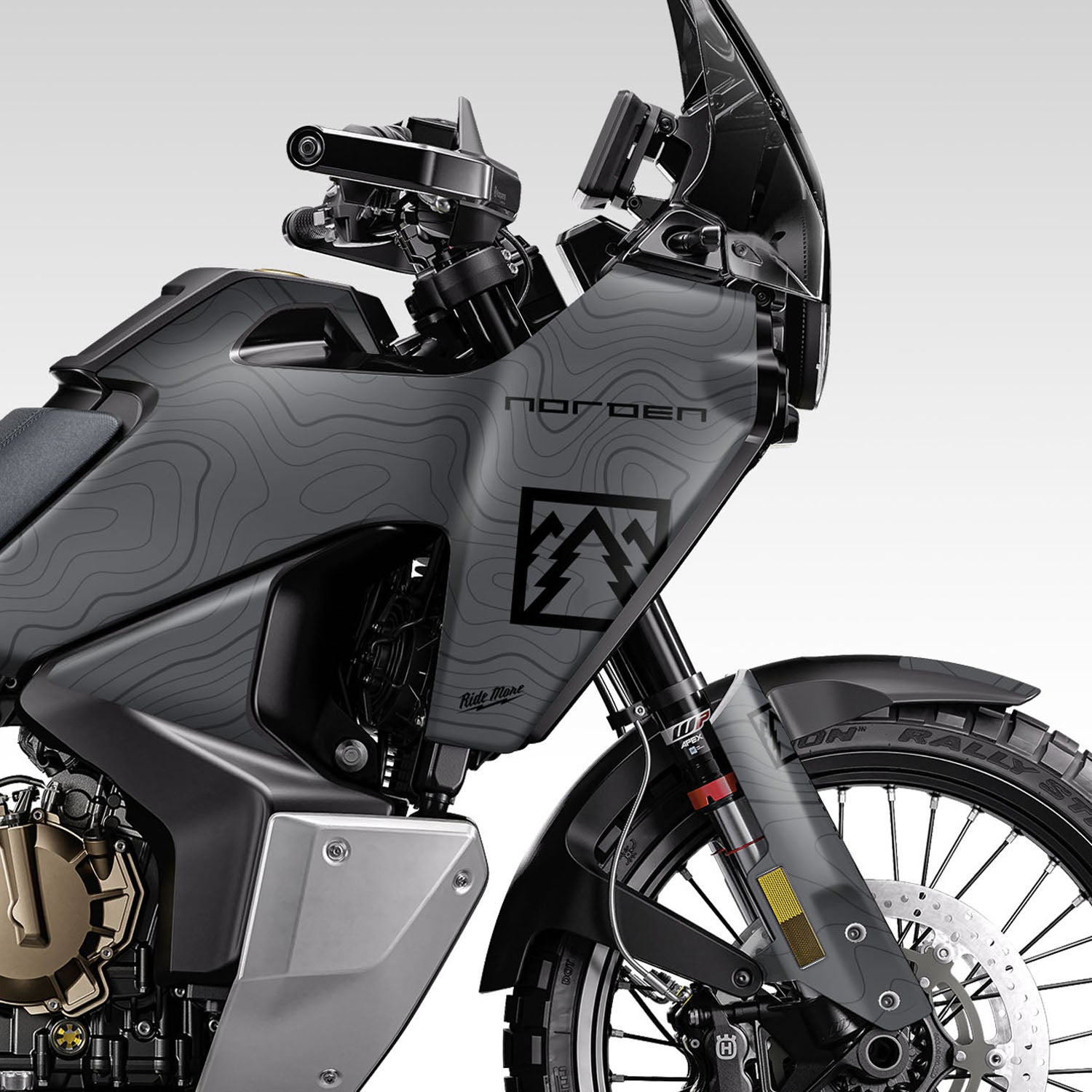GRAPHICS KIT - 2022–2026 HUSQVARNA NORDEN 901 - GRAY FULL TOPO