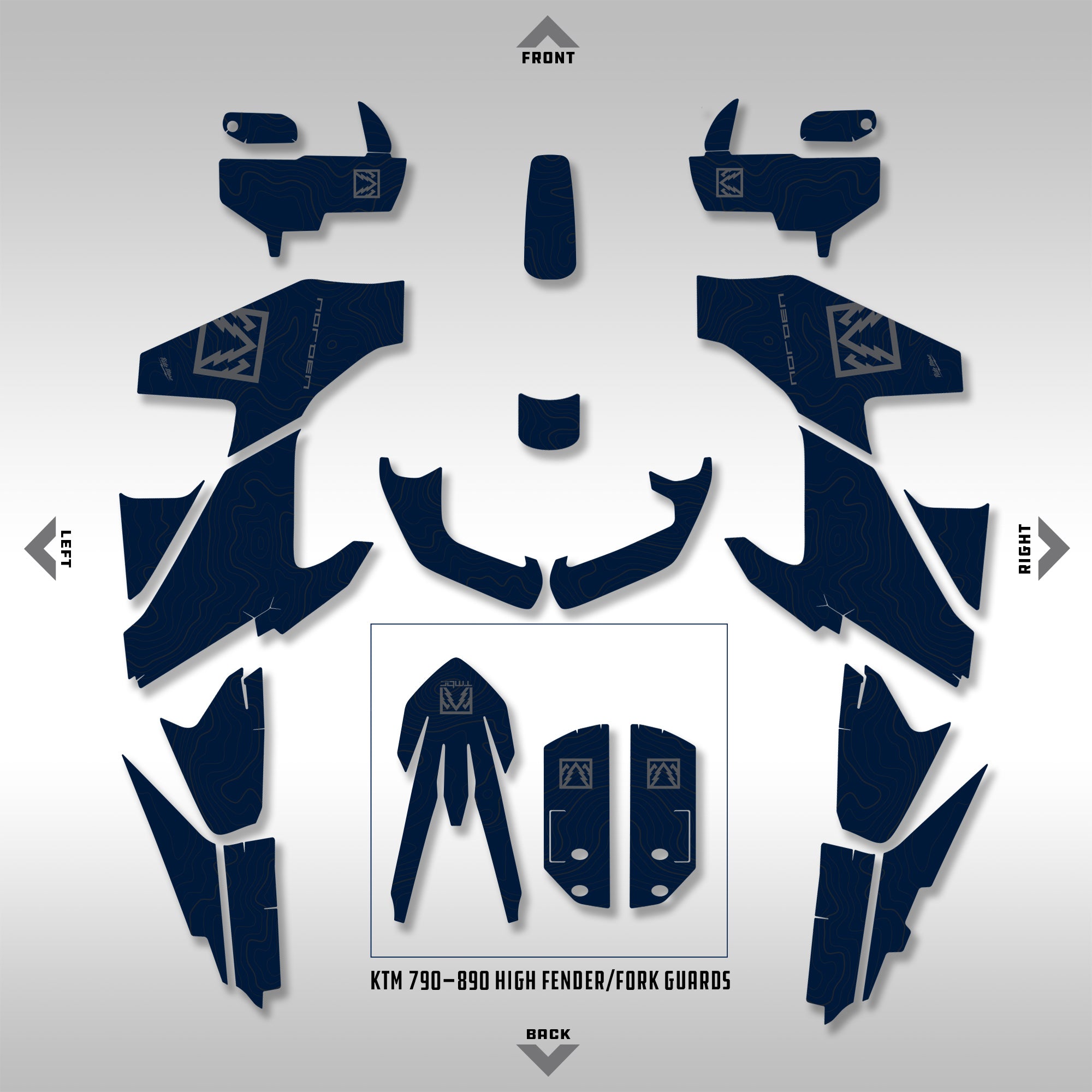 GRAPHICS KIT - 2022–2026 HUSQ NORDEN 901 - NAVY FULL TOPO