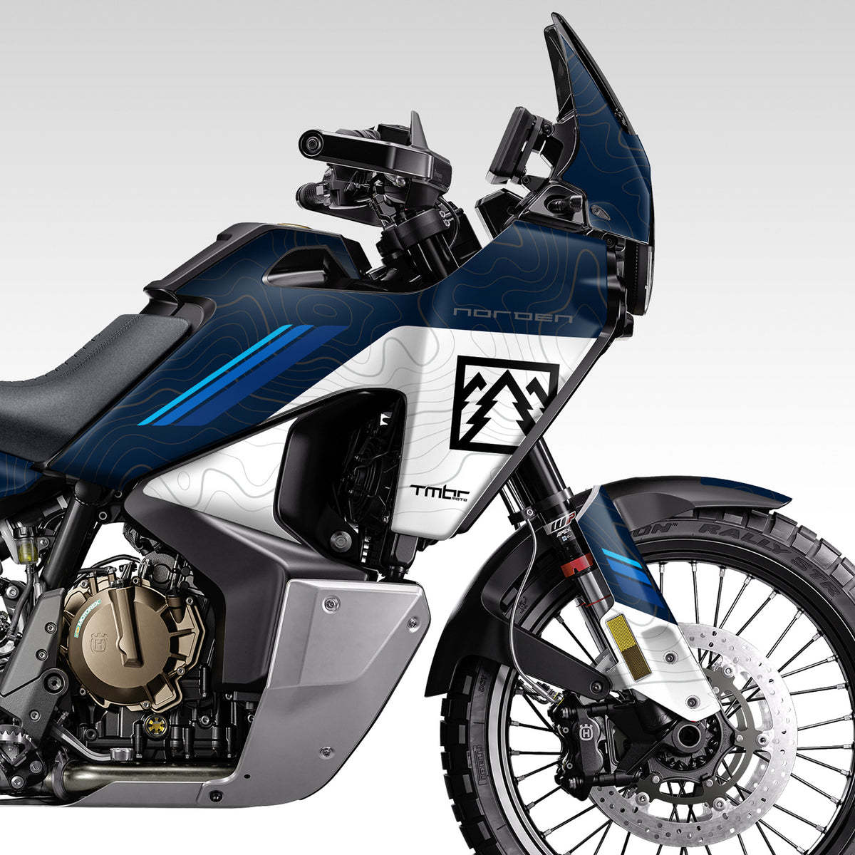 2022 - 2025 HUSQ NORDEN 901 - BLUE SPLIT TOPO - GRAPHICS KIT