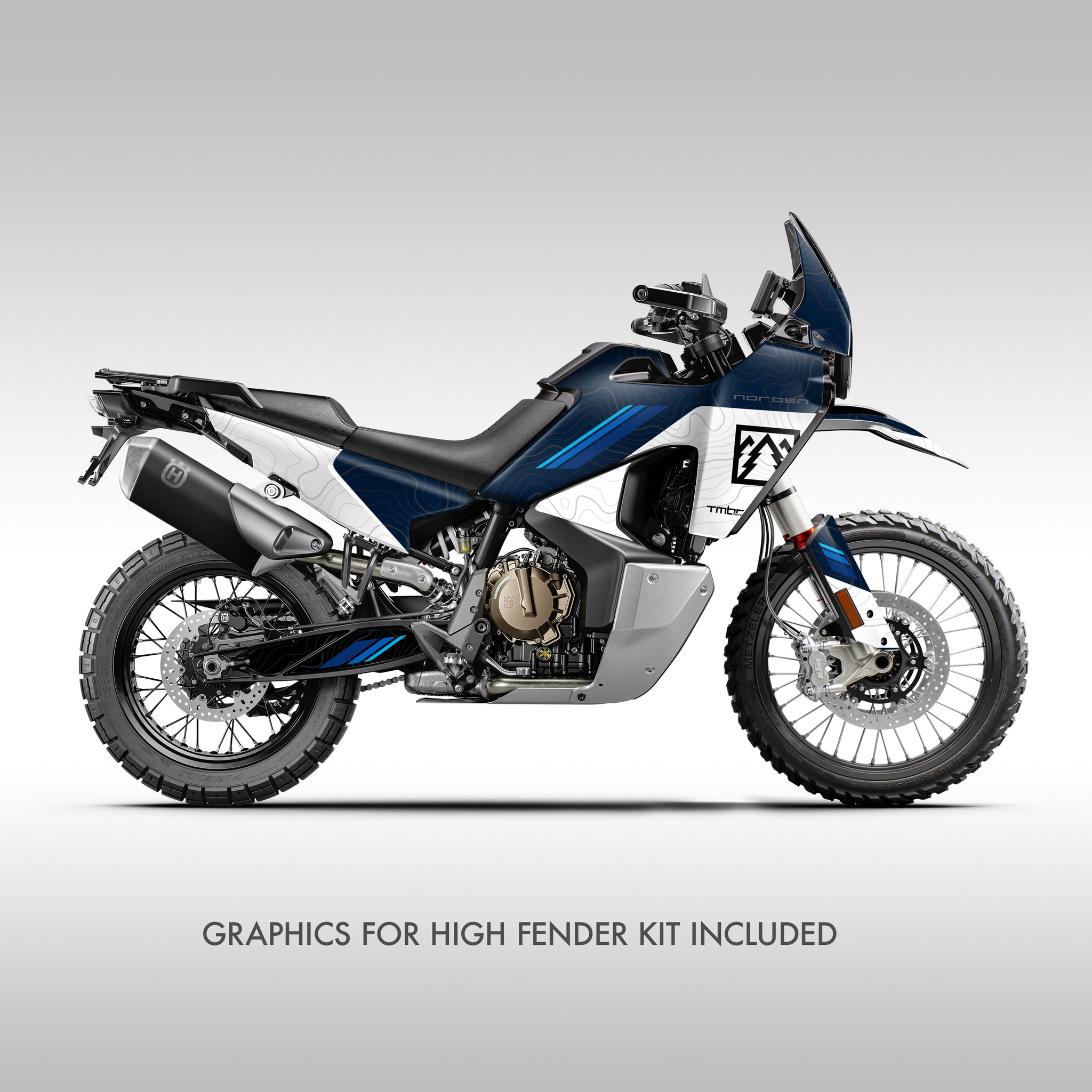 GRAPHICS KIT - 2022–2026 HUSQ NORDEN 901 - BLUE SPLIT TOPO