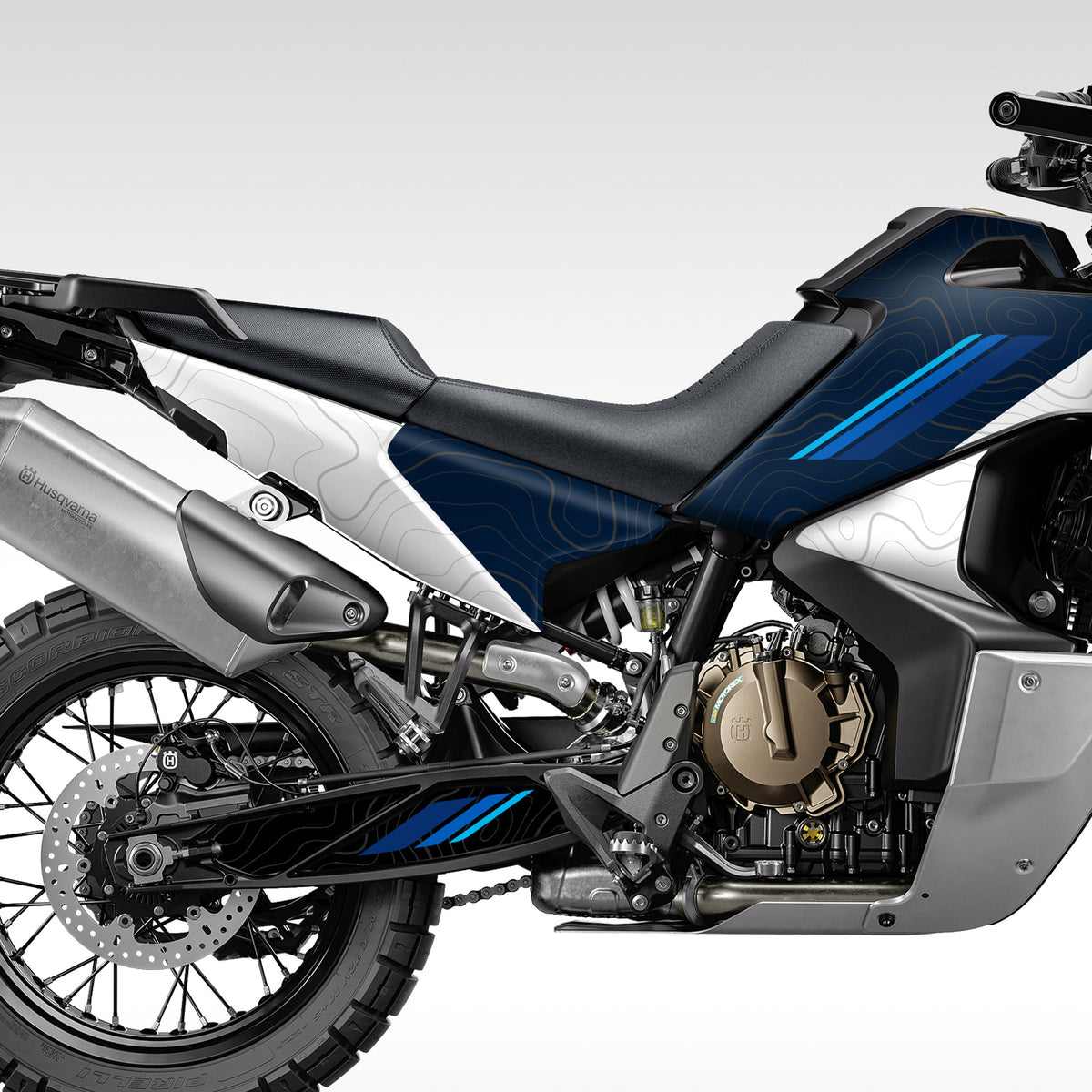 2022 - 2025 HUSQ NORDEN 901 - BLUE SPLIT TOPO - GRAPHICS KIT