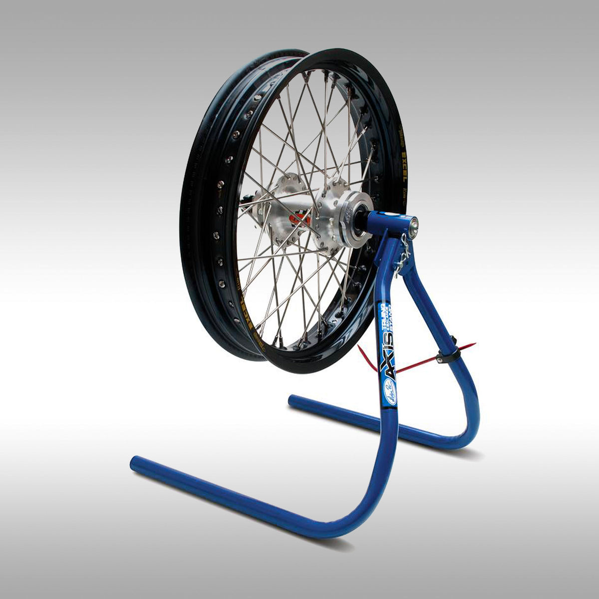Motion Pro AXIS wheel truing and balancing stand is a great tool for any shop. Keeping your wheels properly maintained and balanced will save you money in wear and tear and shop costs. Motorcycle maintenance. Motorcycle maintenance tools for wheel and tire. Motion Pro tools for motorcycles. 