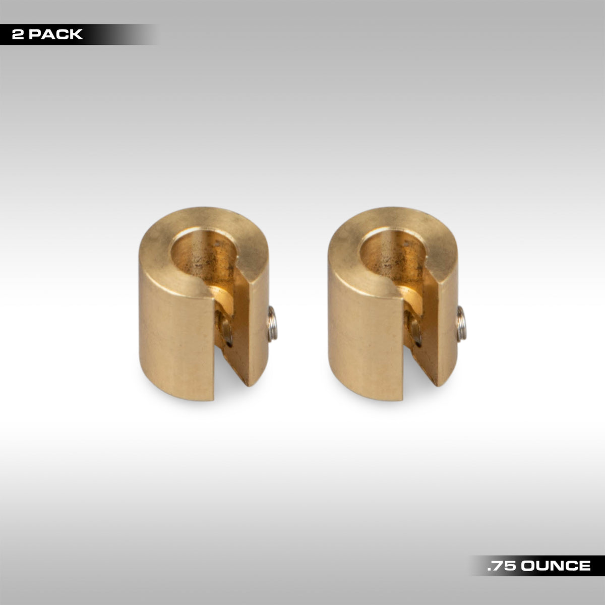 2 pack .75 ounce No-Mar wheel weights for balancing your motorcycle wheels. Machined brass weights are designed to lock onto the spokes with a set screw letting you get the perfect balance for your wheels. No Mar motorcycle wheel weights.