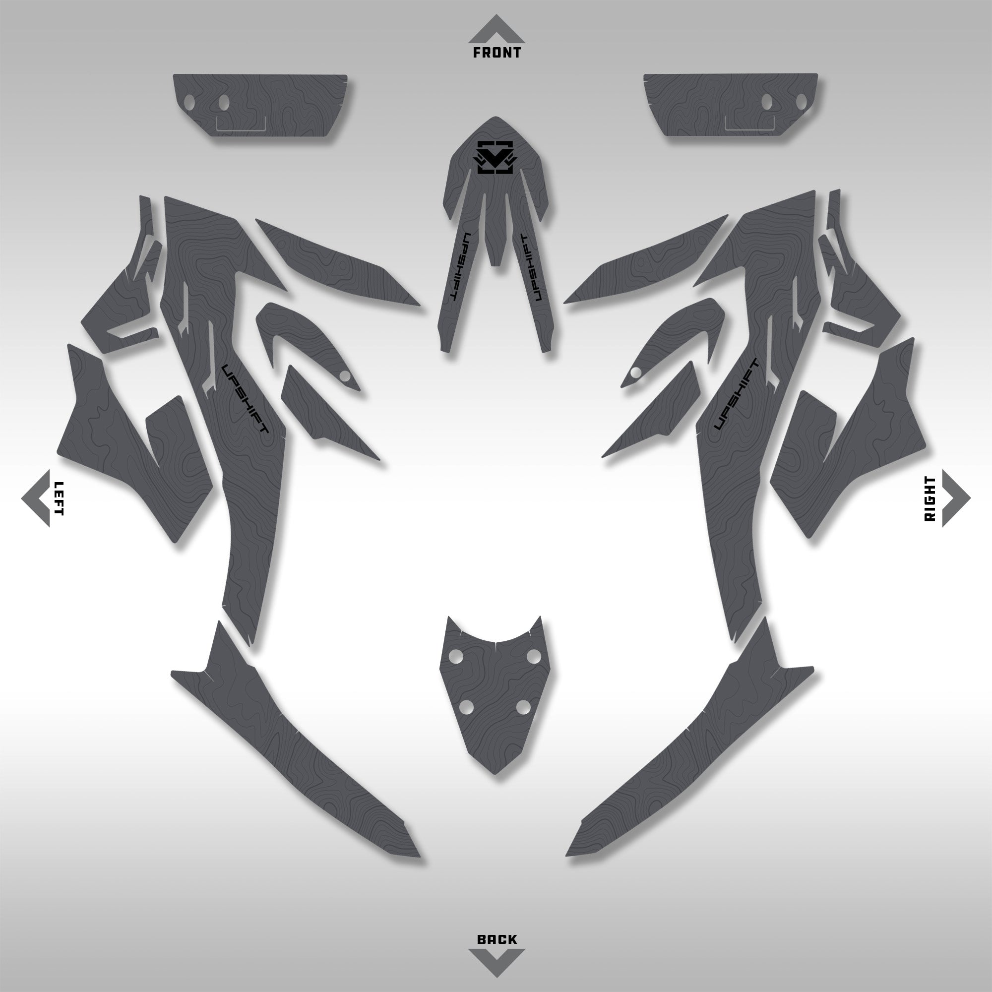 2019 - 2022 790 / 890 ADVENTURE - GRAY TOPO - GRAPHICS KIT - Upshift ...