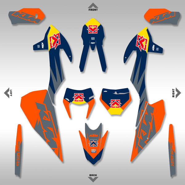 Calcomanías Gráficas Para KTM Motocross - Modelos SX Sxf Excf Xc En 1216372