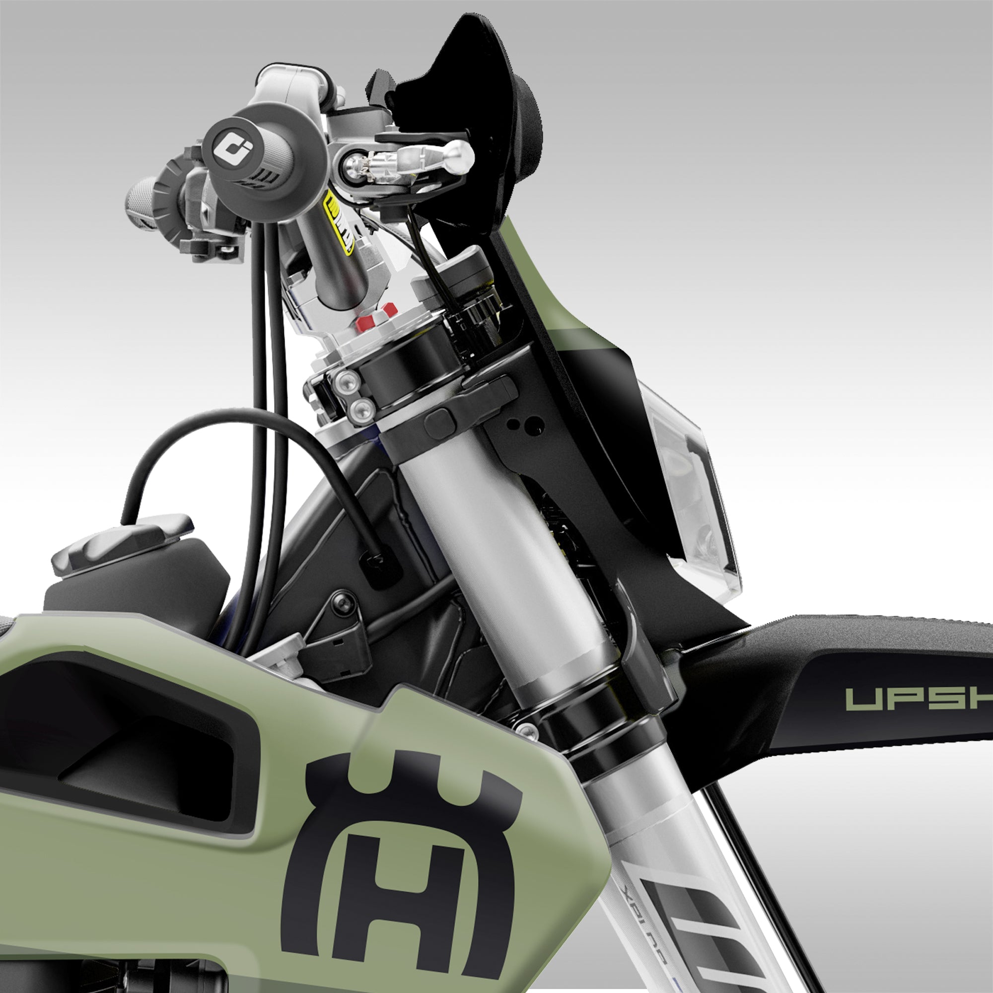 MOTORCYCLE CROSS ENDURO MOTARD HUSABERG 12V 20W CLEAR FLASH HEADLIGHT MASK