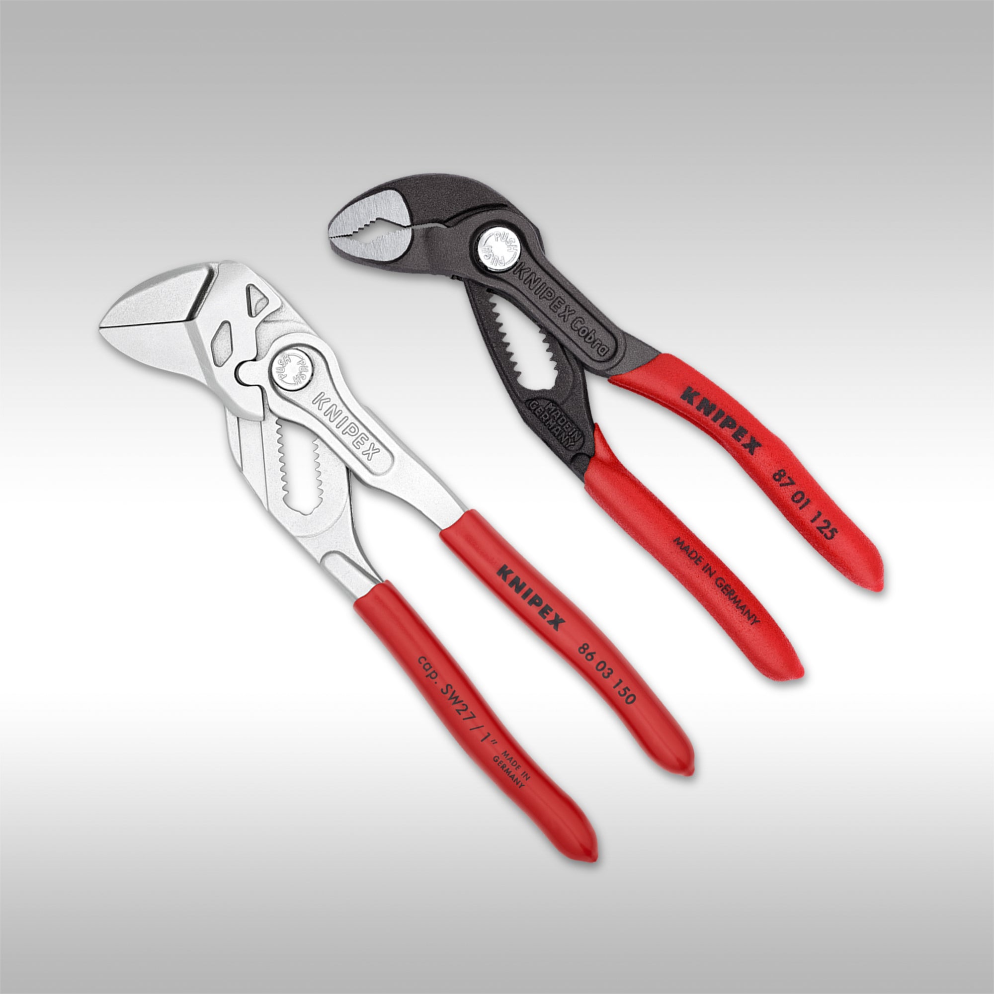 KNIPEX - 2 PIECE MINI PLIERS IN BELT POUCH - 6" PLIERS WRENCH & 5" COBRA