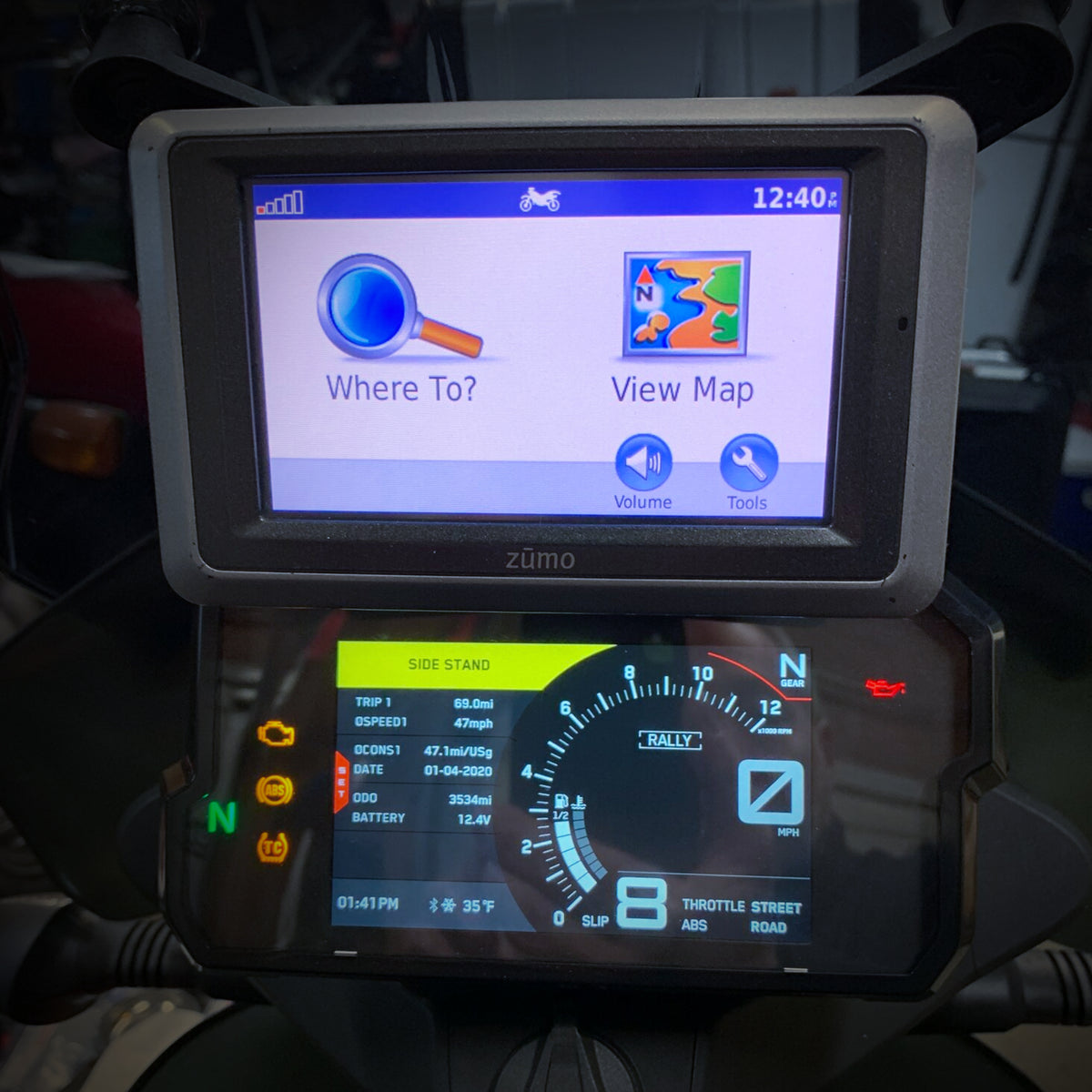 MOTOPUMPS - ARTICULATING GPS MOUNT FOR KTM 390 / 790 / 890 &amp; HUSQVARNA NORDEN 901
