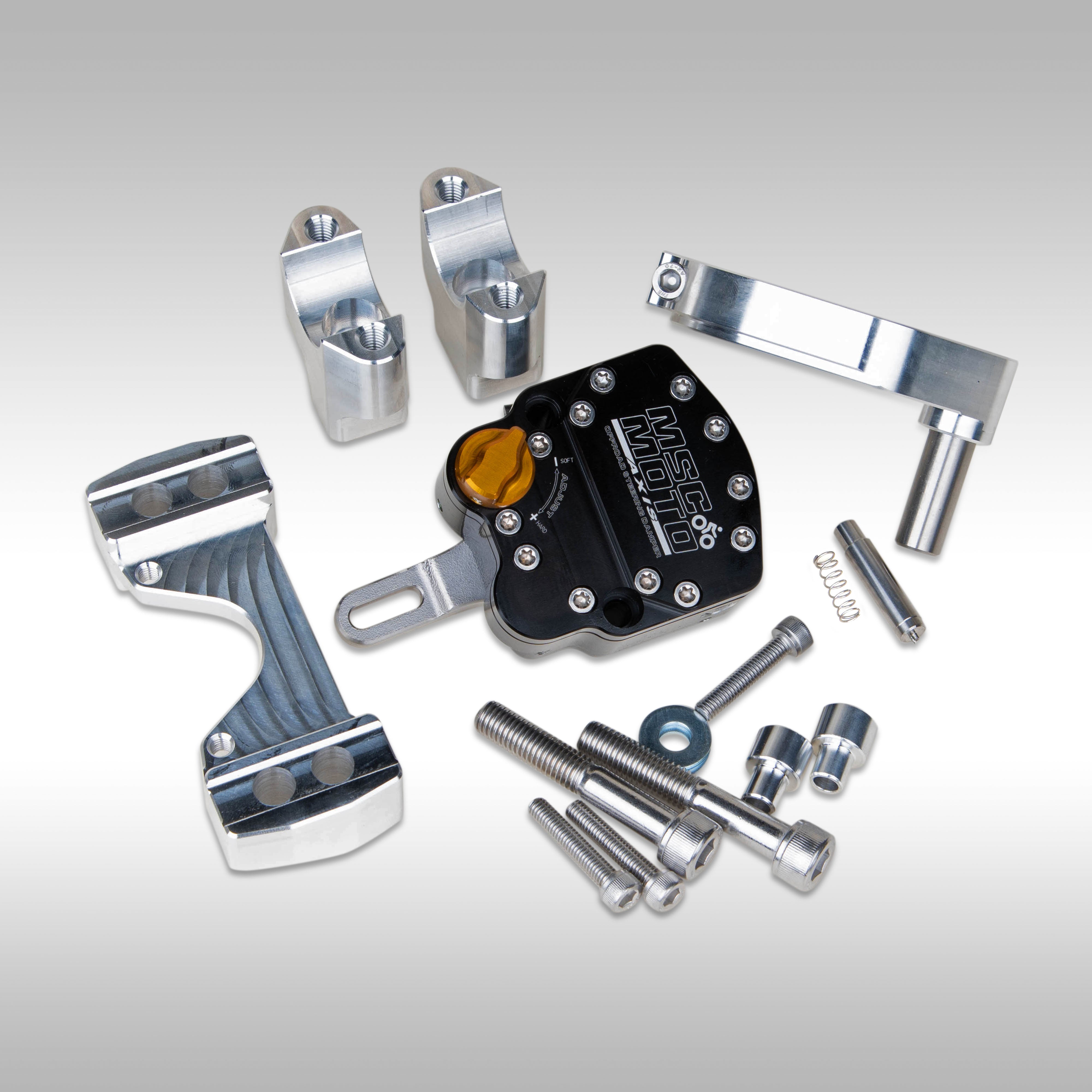 MSC AXIS DOWN UNDER STEERING DAMPER KIT - KTM, HUSQVARNA, GASGAS